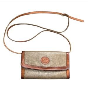 Dooney & Bourke all weather leather wallet crossbody purse checkbook vintage